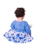 Vestido de Manga Longa Com Tiara