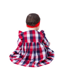 Vestido De Manga Longa Com Tiara