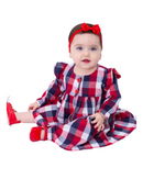 Vestido De Manga Longa Com Tiara