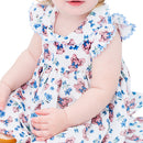 Vestido Infantil de  Ursinho em Tricoline com Tiara